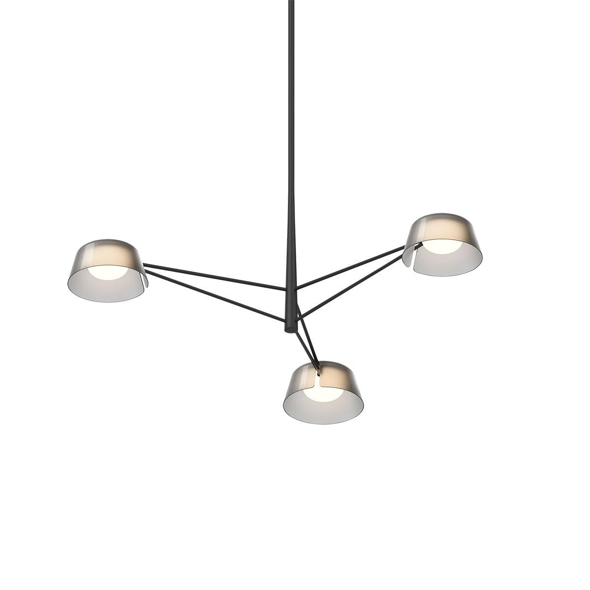 Sonneman Ray SATIN BLACK 35.75W x 12H Pendant 2033.25K