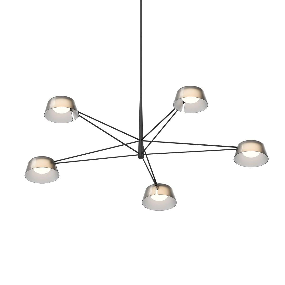 Sonneman Ray SATIN BLACK 45.25W x 12H Pendant 2035.25K