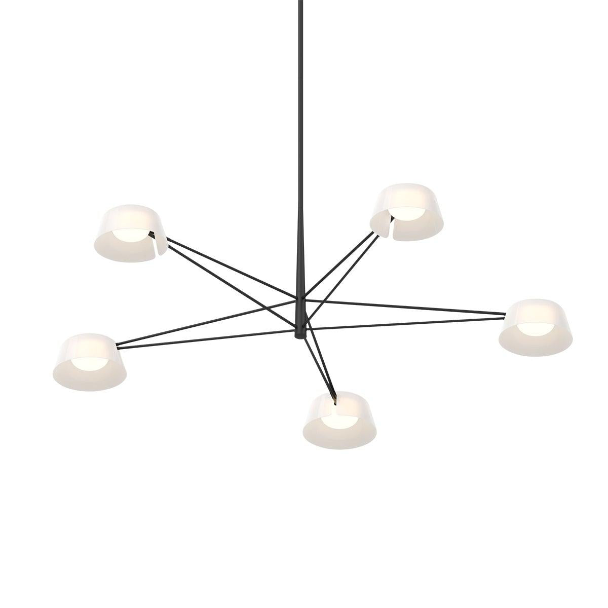 Sonneman Ray SATIN BLACK 45.25W x 12H Pendant 2035.25W
