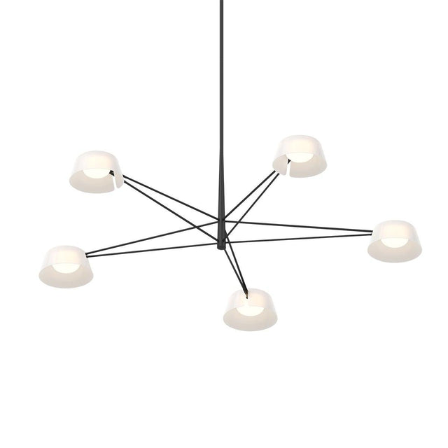 Sonneman Ray SATIN BLACK 45.25W x 12H Pendant 2035.25W