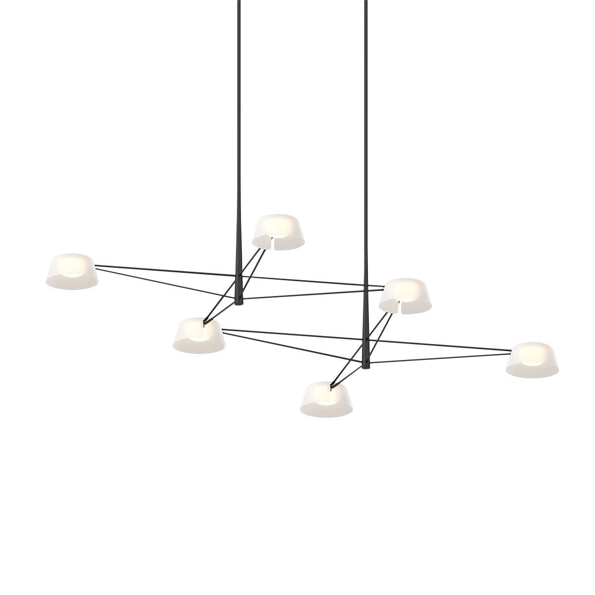 Sonneman Ray SATIN BLACK 67.75W x 45.25L x 12H Pendant 2036.25W
