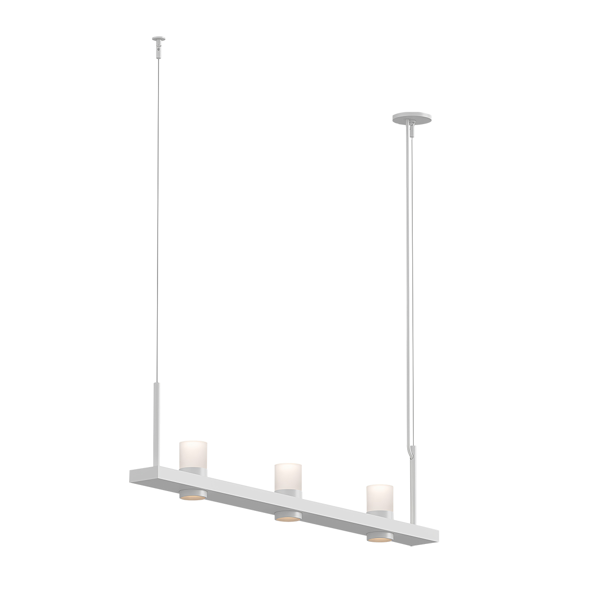 Sonneman Intervals Satin White 48.25W x 4L x 11.5H Pendant 20QWL04C