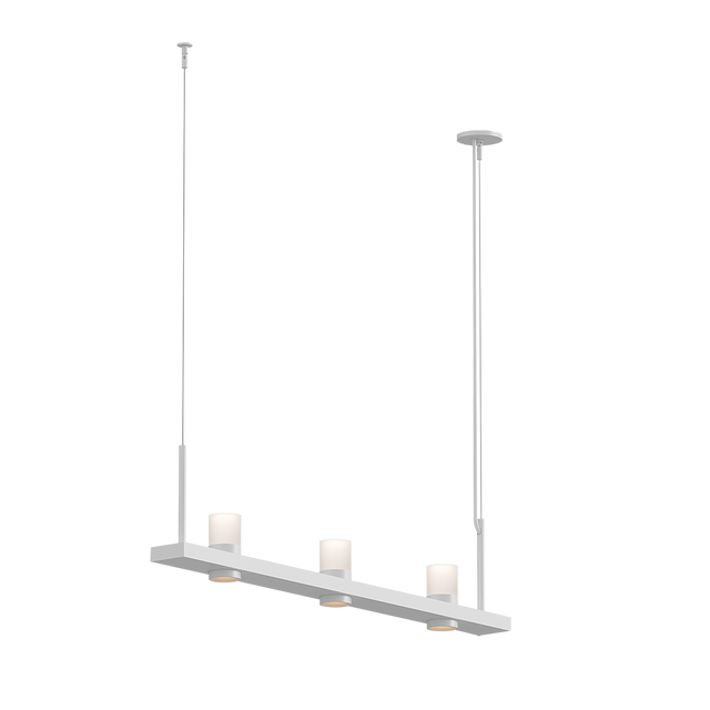 Sonneman Intervals Satin White 48.25W x 4L x 11.5H Pendant 20QWL04C