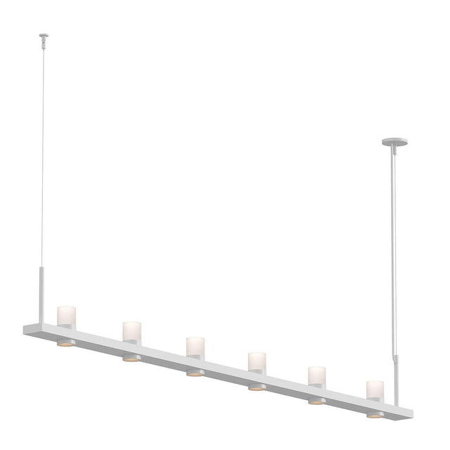 Sonneman Intervals Satin White 96.25W x 4L x 11.5H Pendant 20QWL08C