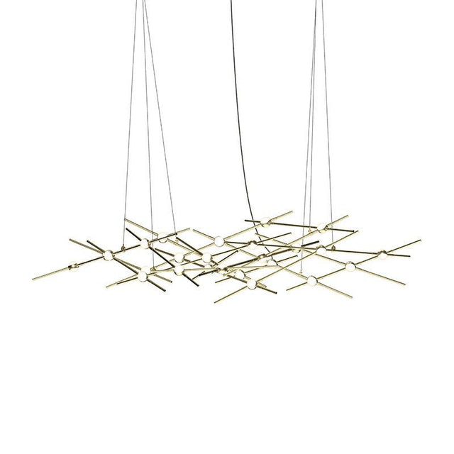 Sonneman Constellation SATIN BRASS 55W x 17.25L x 13H Pendant 2155.38W-J20