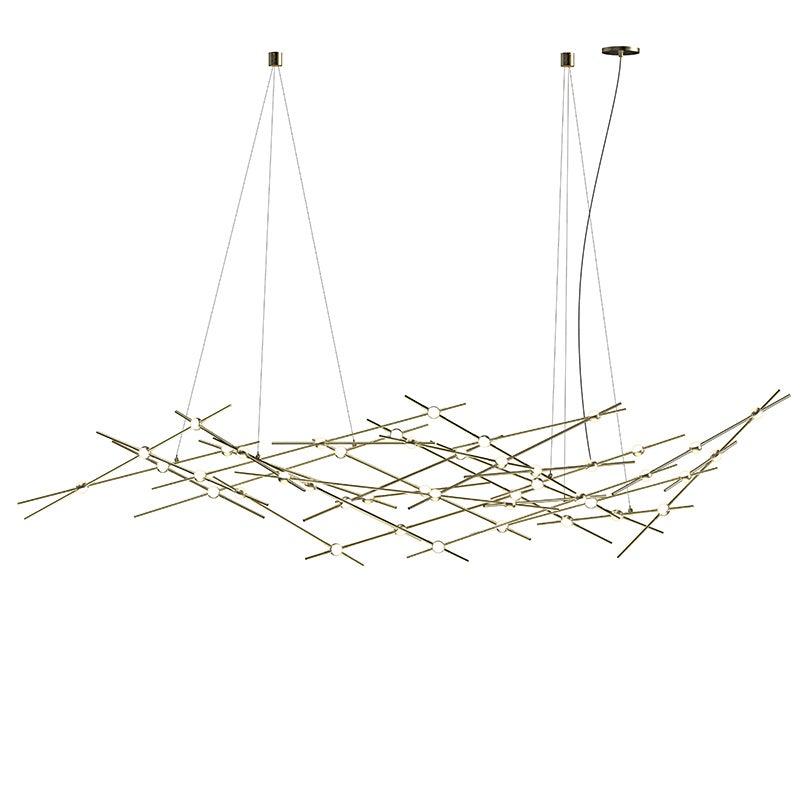 Sonneman Constellation SATIN BRASS 92.75W x 35L x 22.25H Pendant 2158.38W-27-J20
