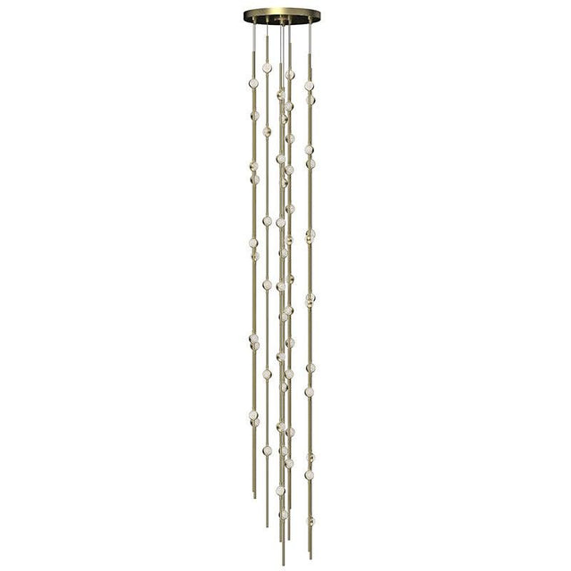 Sonneman Constellation SATIN BRASS 12W x 78H Pendant 2162.38C-T-J20