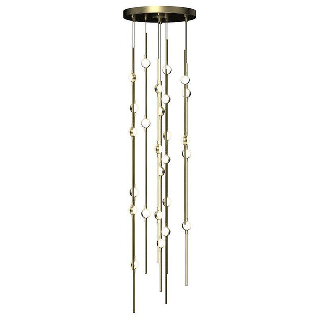 Sonneman Constellation SATIN BRASS 12W x 39H Pendant 2162.38W-S-27