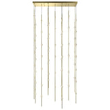 Sonneman Constellation SATIN BRASS 35.5W x 7.5L x 75H Pendant 2166.38C-27-J20