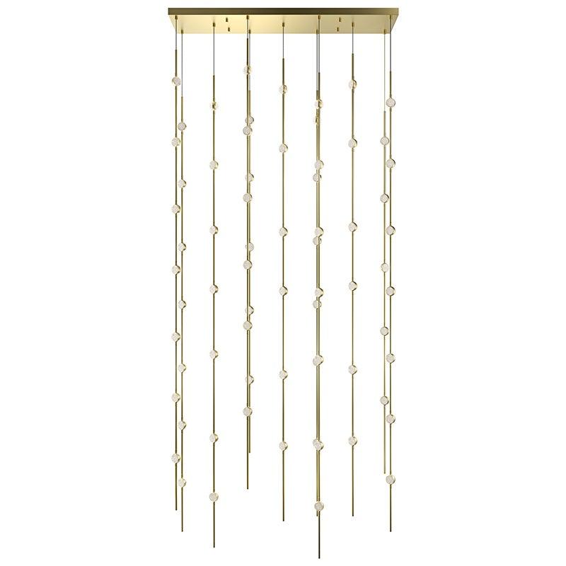 Sonneman Constellation SATIN BRASS 35.5W x 7.5L x 75H Pendant 2166.38C-J20