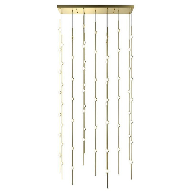 Sonneman Constellation SATIN BRASS 35.5W x 7.5L x 75H Pendant 2166.38W-27