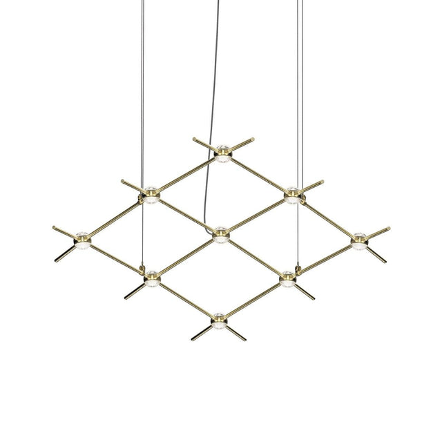 Sonneman Constellation SATIN BRASS 66.75W x 28L x 1.5H Pendant 21Q38-RC3312-27