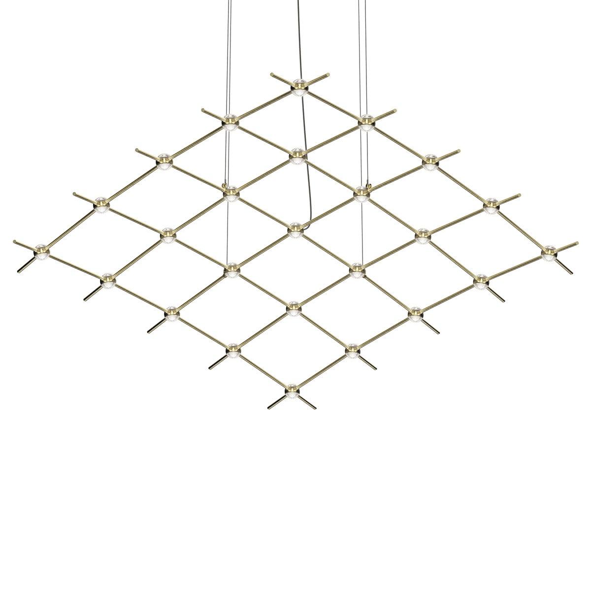 Sonneman Constellation SATIN BRASS 121.75W x 50.5L x 1.5H Pendant 21Q38-RC5512-27