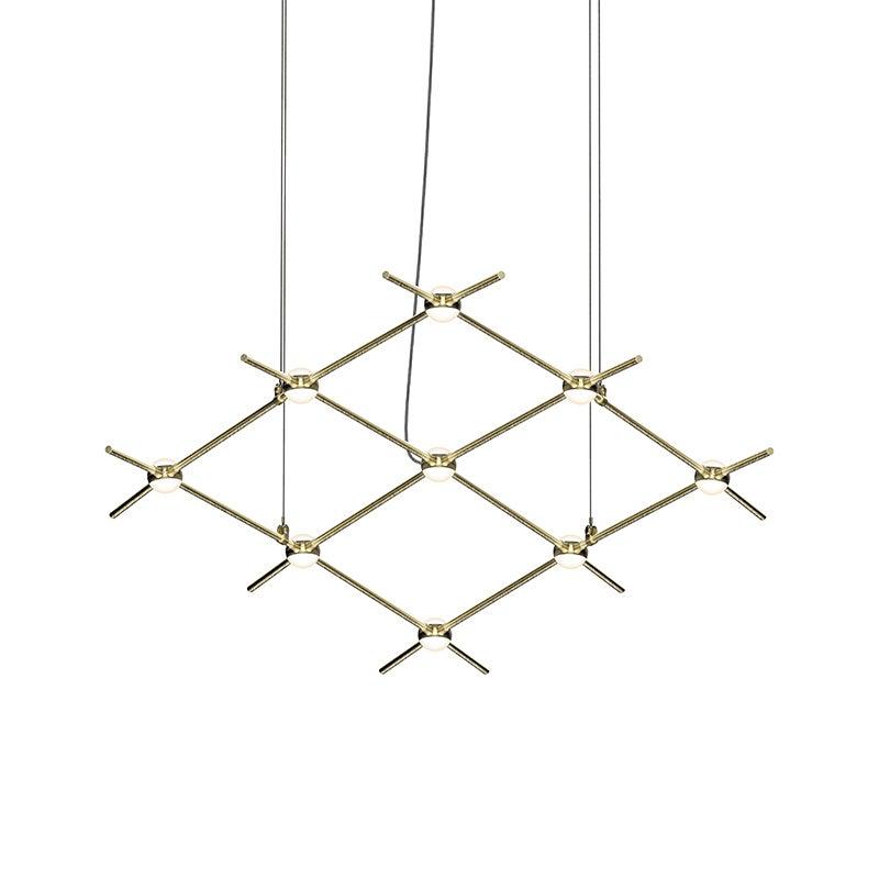 Sonneman Constellation SATIN BRASS 66.75W x 28L x 1.5H Pendant 21Q38-RW3312