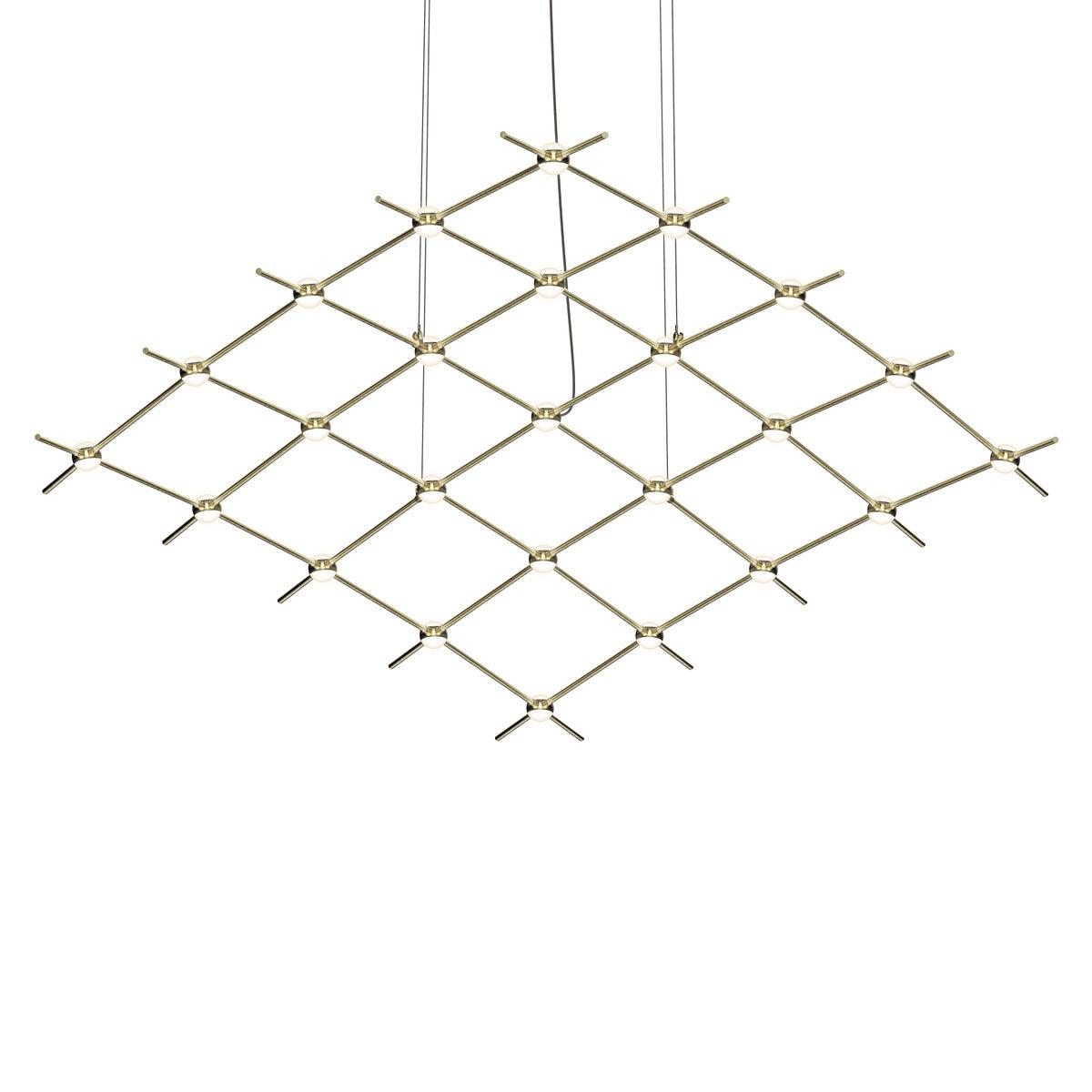 Sonneman Constellation SATIN BRASS 121.75W x 50.5L x 1.5H Pendant 21Q38-RW5512-27
