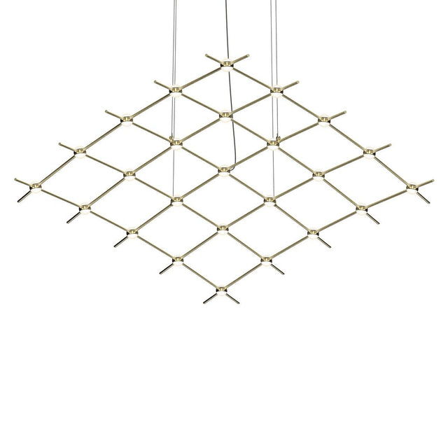 Sonneman Constellation SATIN BRASS 121.75W x 50.5L x 1.5H Pendant 21Q38-RW5512-27
