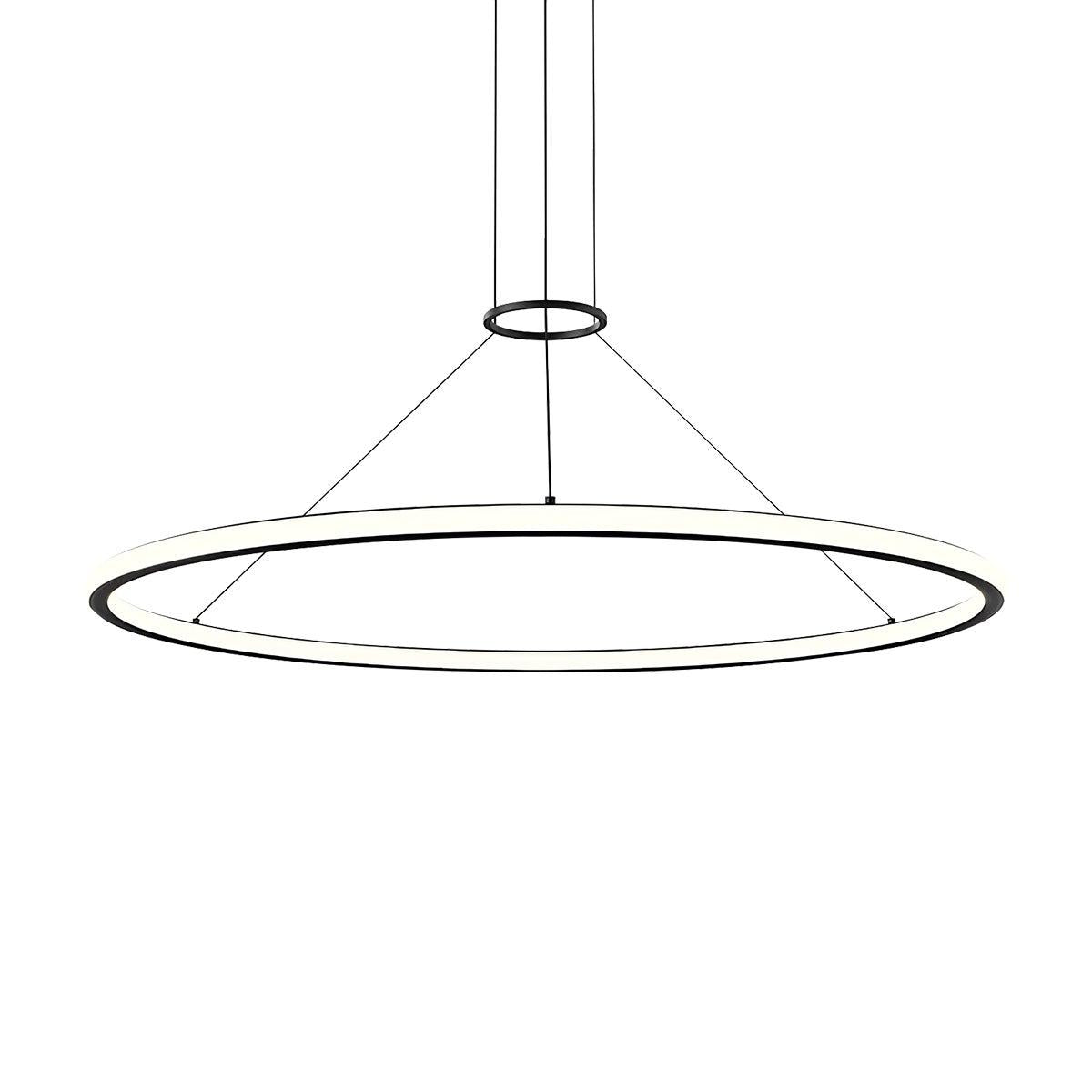 Sonneman Luna SATIN BLACK 49.5W x 1.75H Pendant 2234.25-35