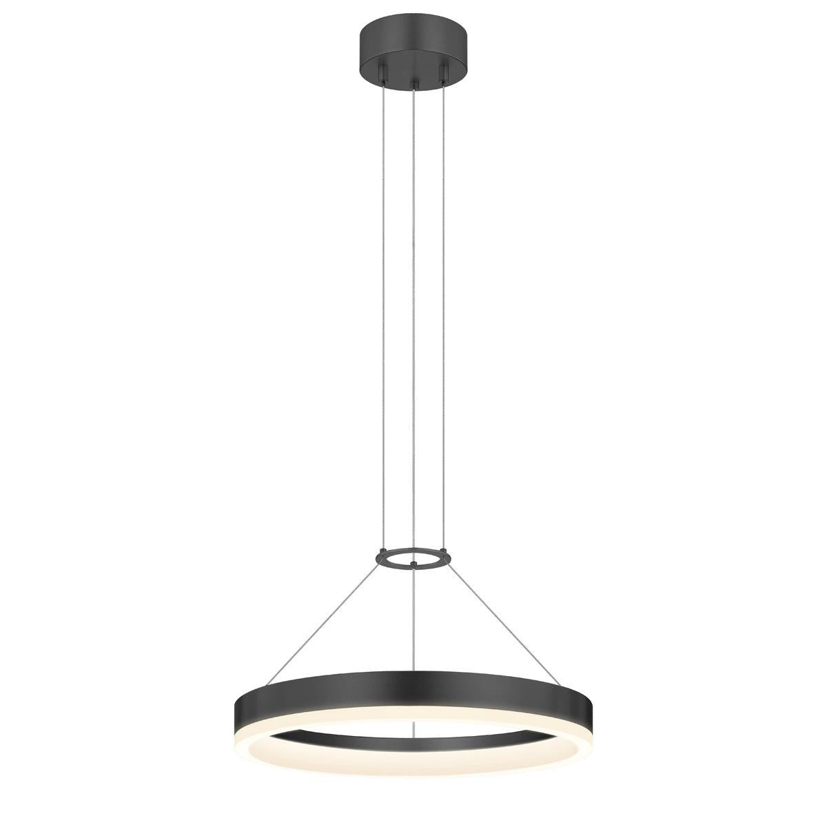 Sonneman Corona SATIN BLACK 15.75W x 2H Pendant 2313.25-J20