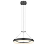 Sonneman Corona SATIN BLACK 15.75W x 2H Pendant 2313.25-J20