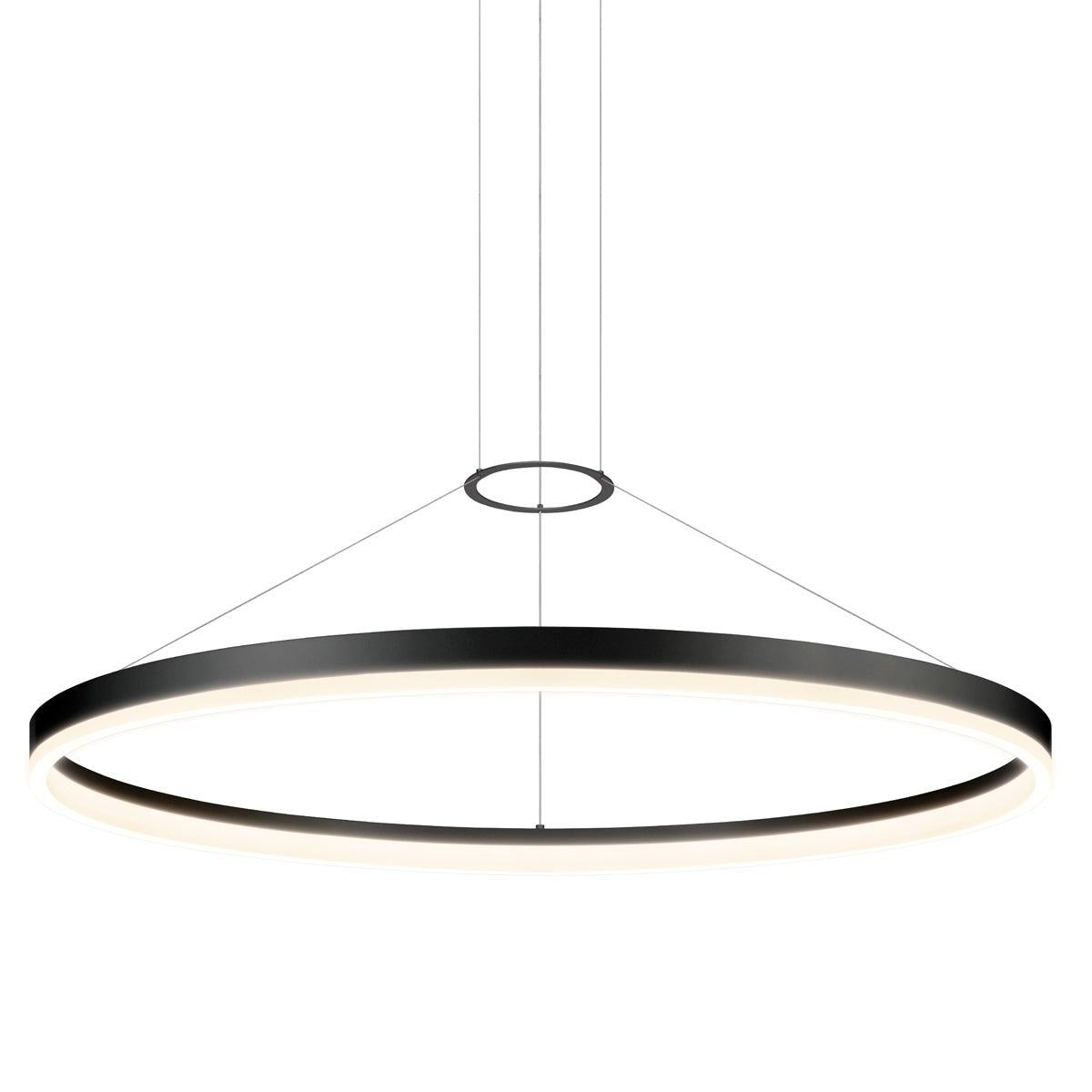 Sonneman Corona SATIN BLACK 48W x 2.5H Pendant 2318.25-J20