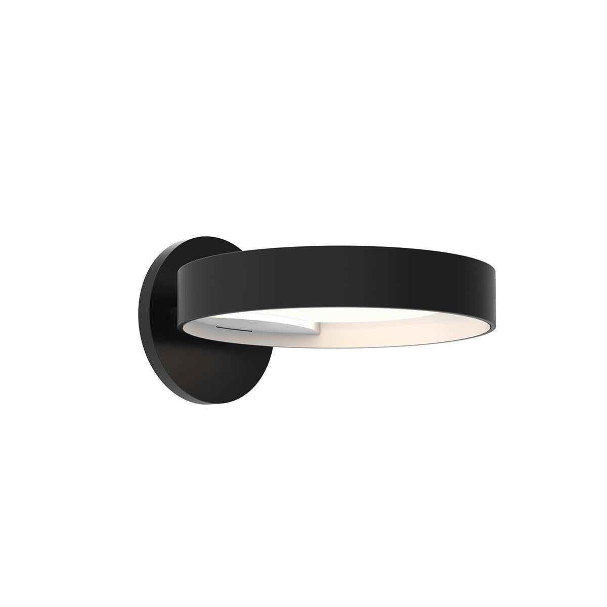Sonneman Light Guide Ring SATIN BLACK 8W x 1.5H Wall Sconce 2650.25W