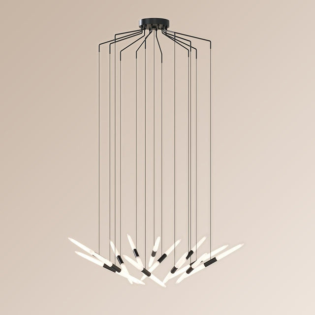 Sonneman Ballet SATIN BLACK 27.25W x 3.25H Pendant 2896.25