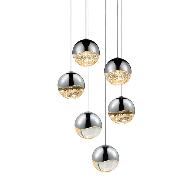 Sonneman Grapes POLISHED CHROME 11.75W x 3.75H Pendant 2915.01-LRG