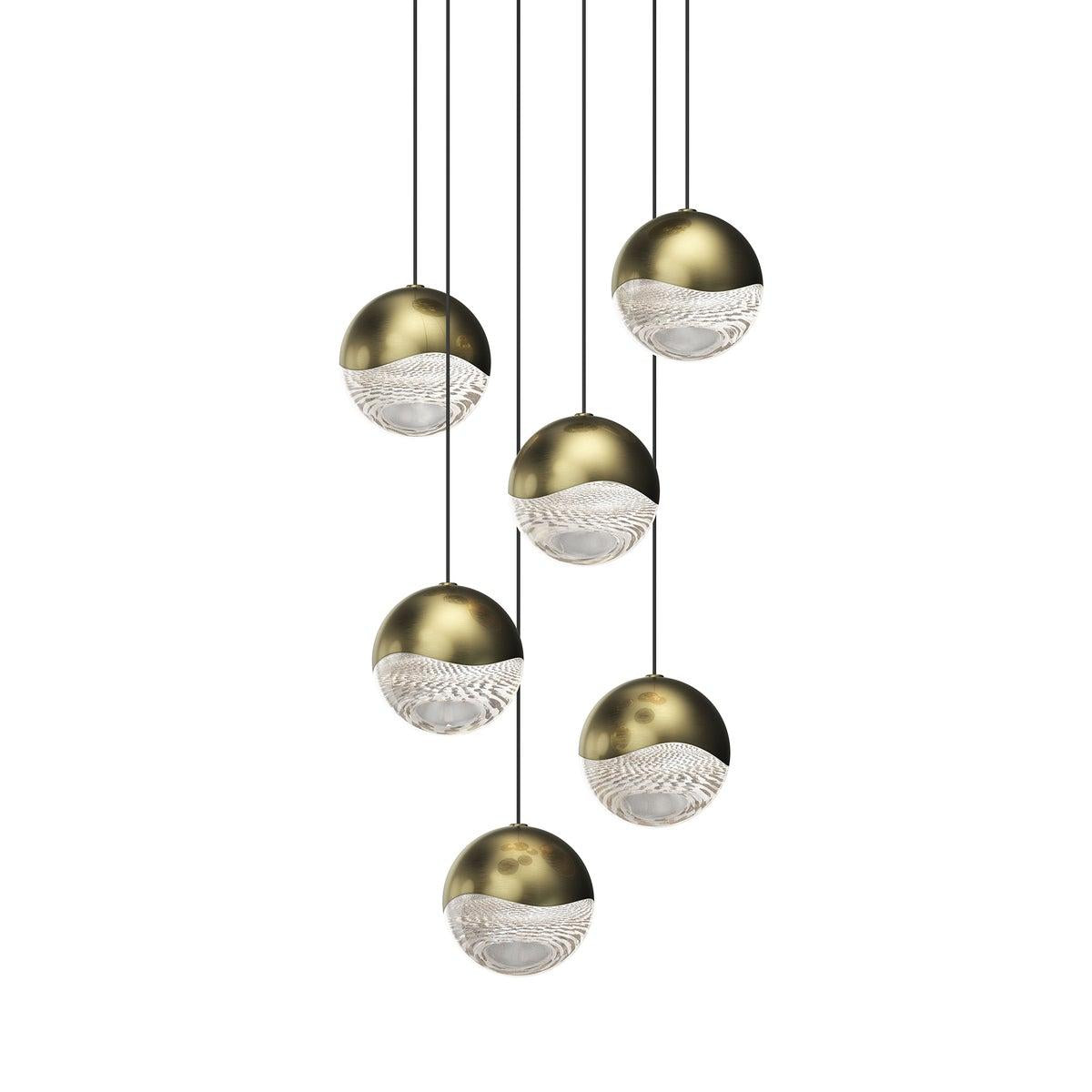 Sonneman Grapes BRASS 11.75W x 3.75H Pendant 2915.14-LRG