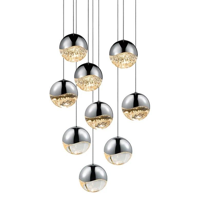 Sonneman Grapes POLISHED CHROME 13.75W x 3.75H Pendant 2916.01-LRG
