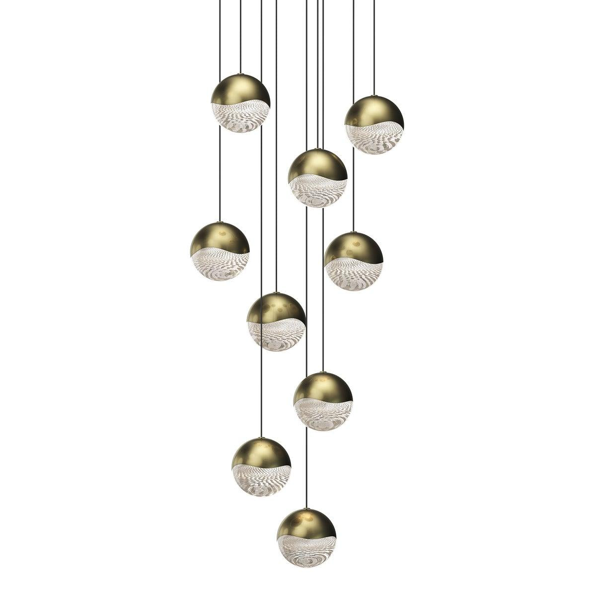 Sonneman Grapes BRASS 13.75W x 3.75H Pendant 2916.14-LRG