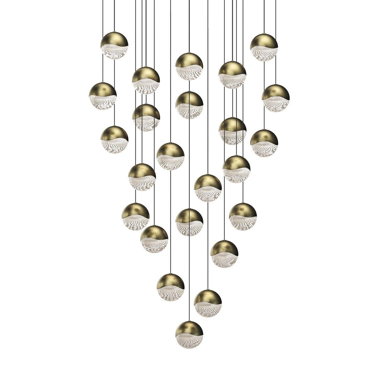 Sonneman Grapes BRASS 27W x 3.75H Pendant 2918.14-LRG