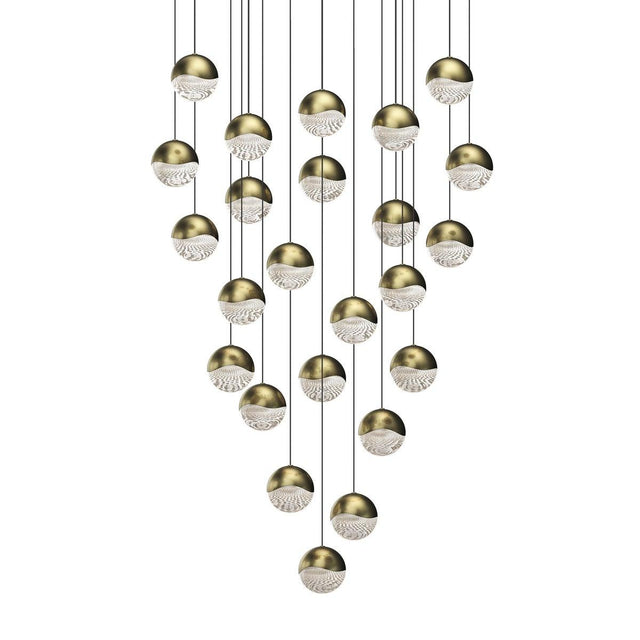 Sonneman Grapes BRASS 27W x 3.75H Pendant 2918.14-LRG