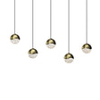 Sonneman Grapes BRASS 36.5W x 2.5L x 2.5H Pendant 2921.14-SML