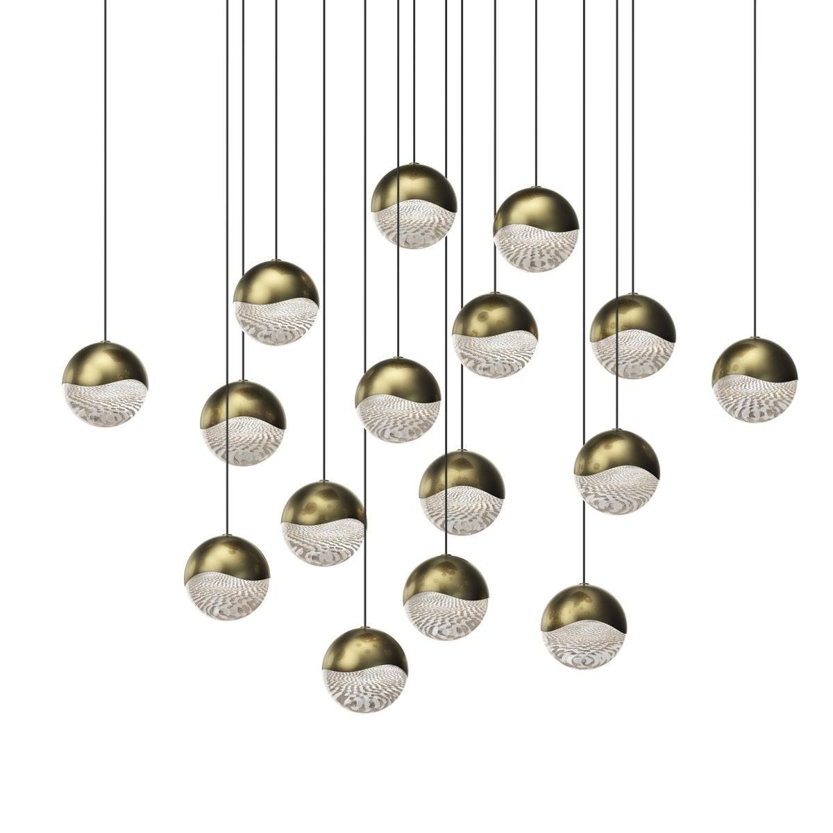 Sonneman Grapes BRASS 23.75W x 23.75L x 3.75H Pendant 2923.14-LRG