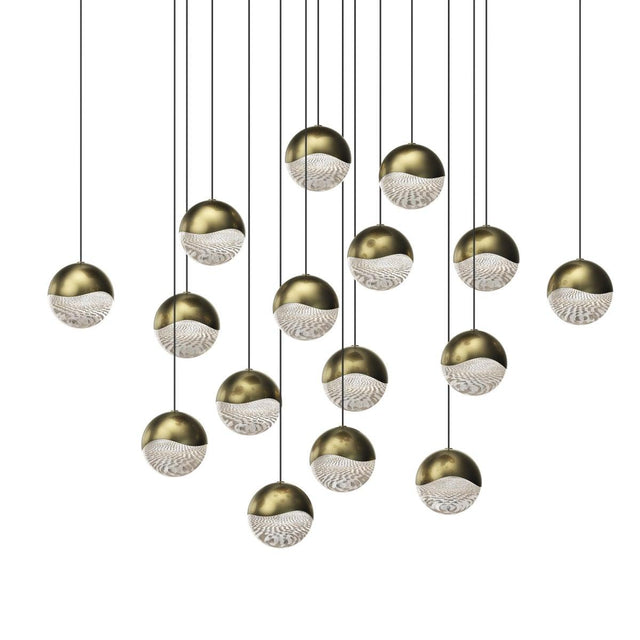 Sonneman Grapes BRASS 23.75W x 23.75L x 3.75H Pendant 2923.14-LRG