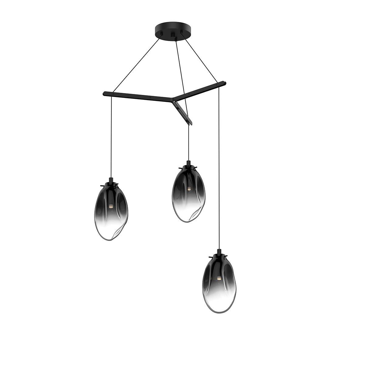 Sonneman Liquid SATIN BLACK 27W x 11.5H Pendant 2975.25K