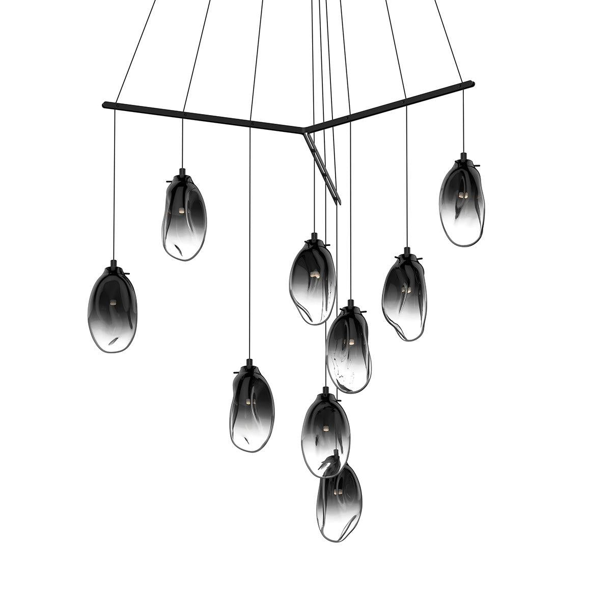 Sonneman Liquid SATIN BLACK 51W x 11.5H Pendant 2977.25K