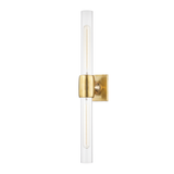 Hudson Valley Lighting Hogan AGED BRASS 4.5W x 24.5H Wall Sconce 7552-AGB