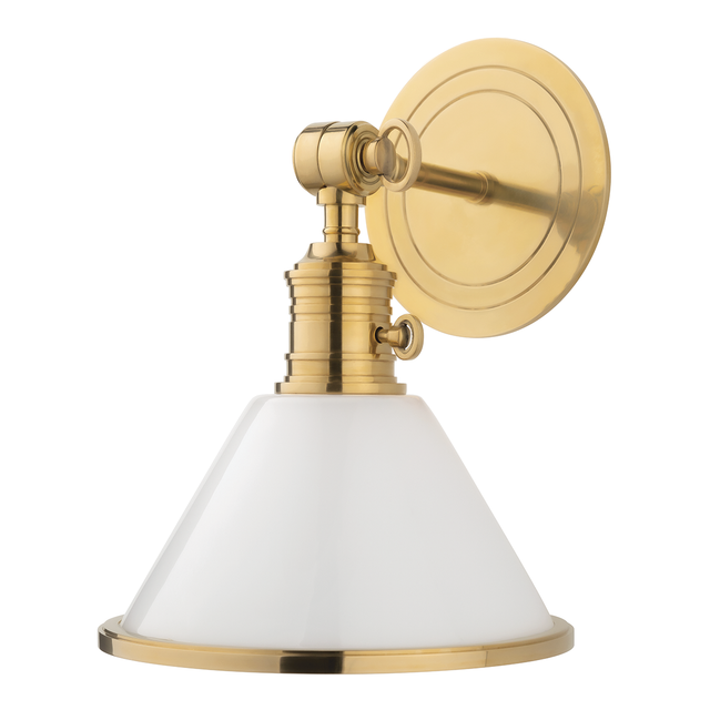 Hudson Valley Lighting Garden City AGED BRASS 8W x 11H Wall Sconce 8331-AGB