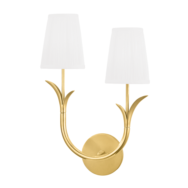 Hudson Valley Lighting Deering AGED BRASS 11W x 17.75H Wall Sconce 9402R-AGB