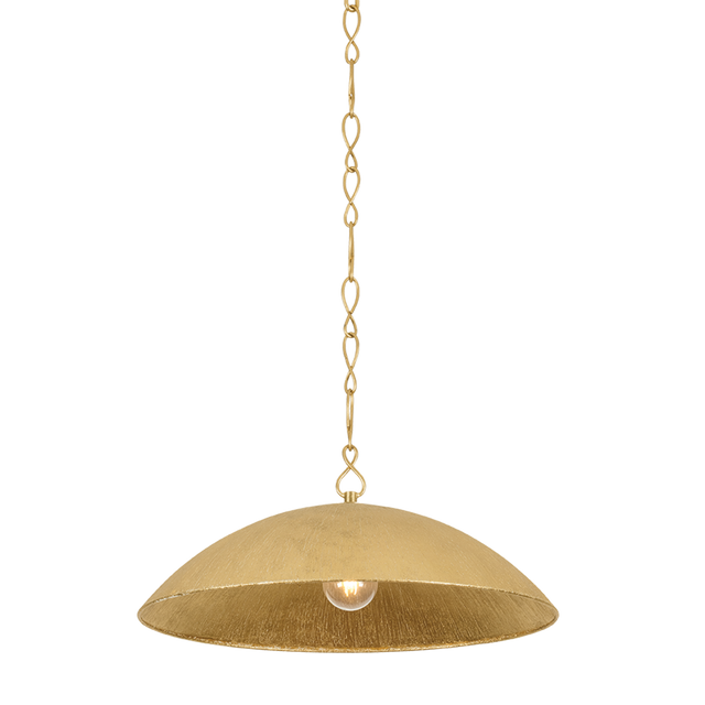 Hudson Valley Lighting Eve VINTAGE GOLD LEAF 24W x 9.75H Pendant BKO1400-VGL/GLI