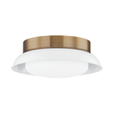 Troy Lighting Arnie PATINA BRASS 14.25W x 5.25H Flush Mount C2014-PBR/GWH