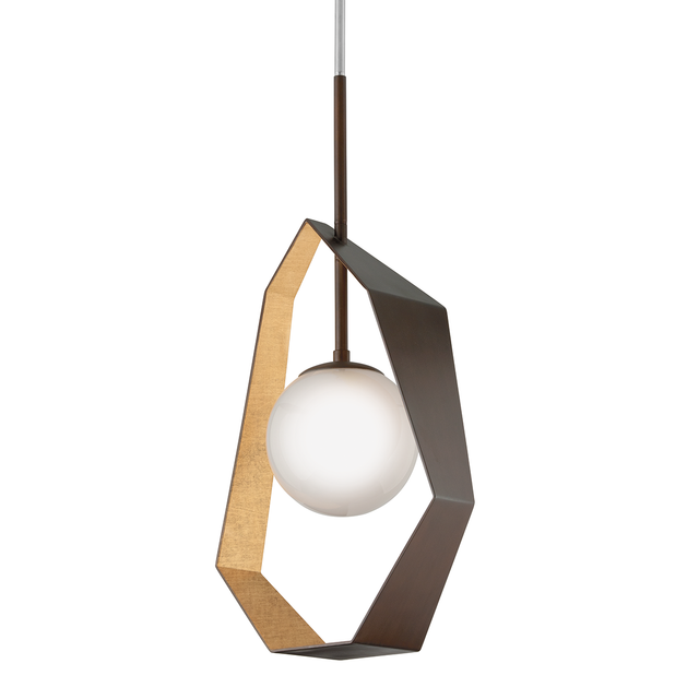 Troy Lighting Origami BRONZE WITH GOLD LEAF 16.5W x 9.25L x 34.75H Pendant F5524