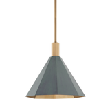 Troy Lighting Huntley PATINA BRASS 15W x 13.75H Pendant F8315-PBR/VER