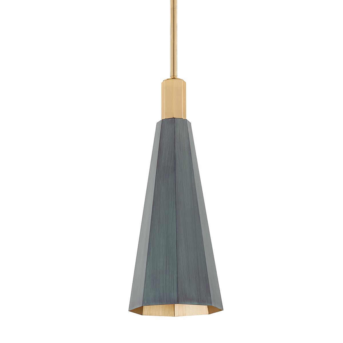 Troy Lighting Huntley PATINA BRASS 7.75W x 19.75H Pendant F8308-PBR/VER
