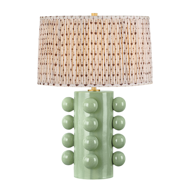 Hudson Valley Lighting Roselle AGED BRASS 17.25W x 26.25H Table Lamp L9126-AGB/CMC-P102