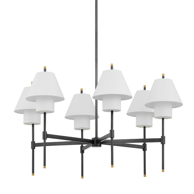 Hudson Valley Lighting Glenmoore AGED BRASS 34.75W x 26.25H Chandelier PI1899806-AGB/DB