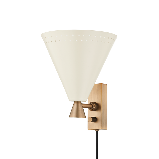 Troy Lighting Marvin PATINA BRASS 8.25W x 10H Wall Sconce PTL3010-PBR/SSD