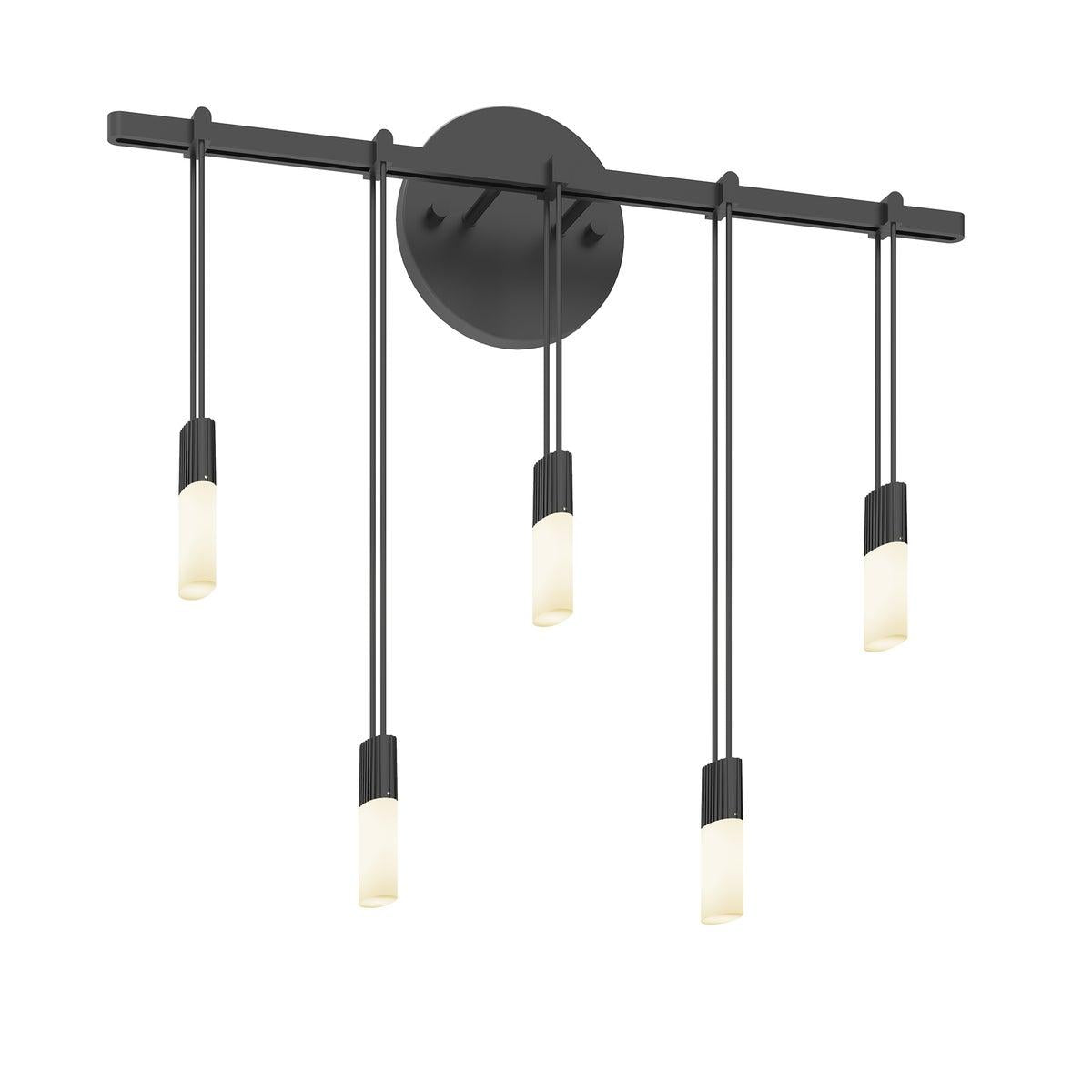 Sonneman Suspenders SATIN BLACK 18.5W x 15.25H Wall Sconce S1N18K-JFXXXX62-RP02