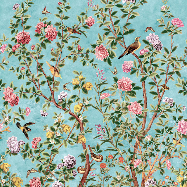 Thibaut Jardin Bloom Mural Turquoise